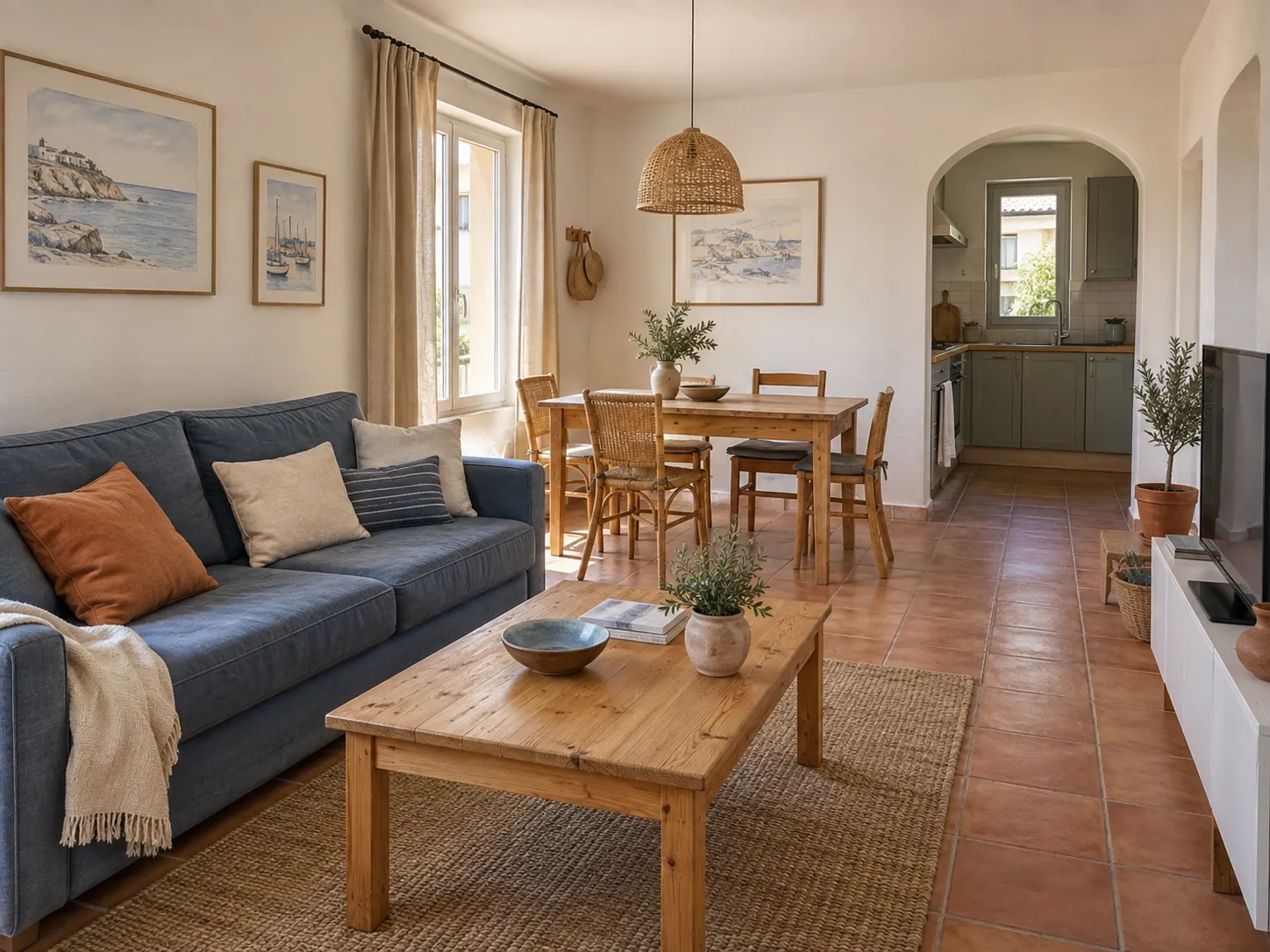T2 méditerranéen ensoleillé avec balcon