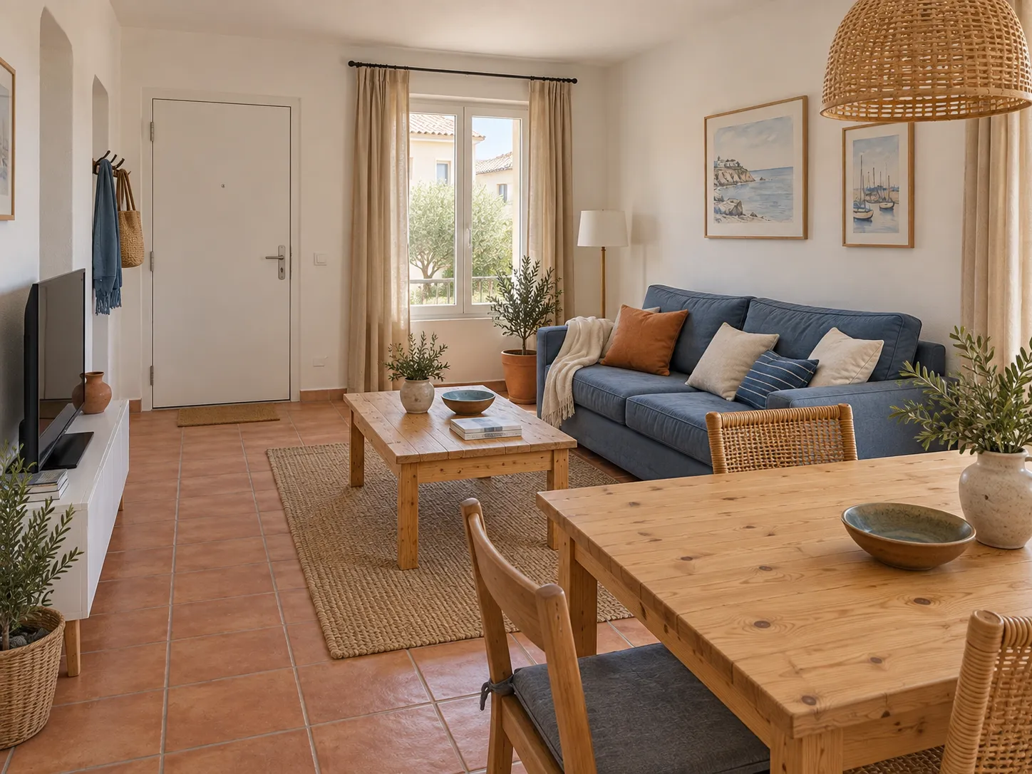 T2 méditerranéen ensoleillé avec balcon